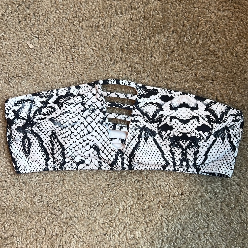 Snake skin bikini top